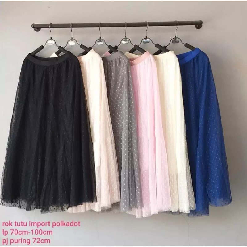 Jual rok tutu POLKADOT import PREMIUM korean style 100%realpict /rok ...
