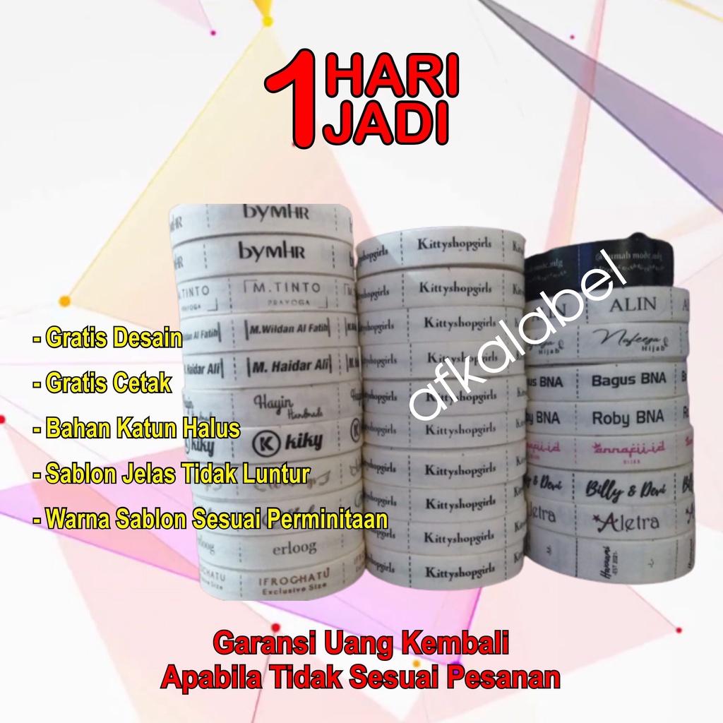 Jual LABEL MEREK / LABEL HIJAB / LABEL BAJU / LABEL KATUN CUSTOM DESAIN ...