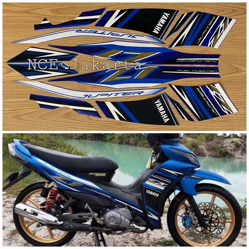 Jual STIKER STRIPING MOTOR JUPITER Z1 TAHUN 2016 BIRU | Shopee Indonesia