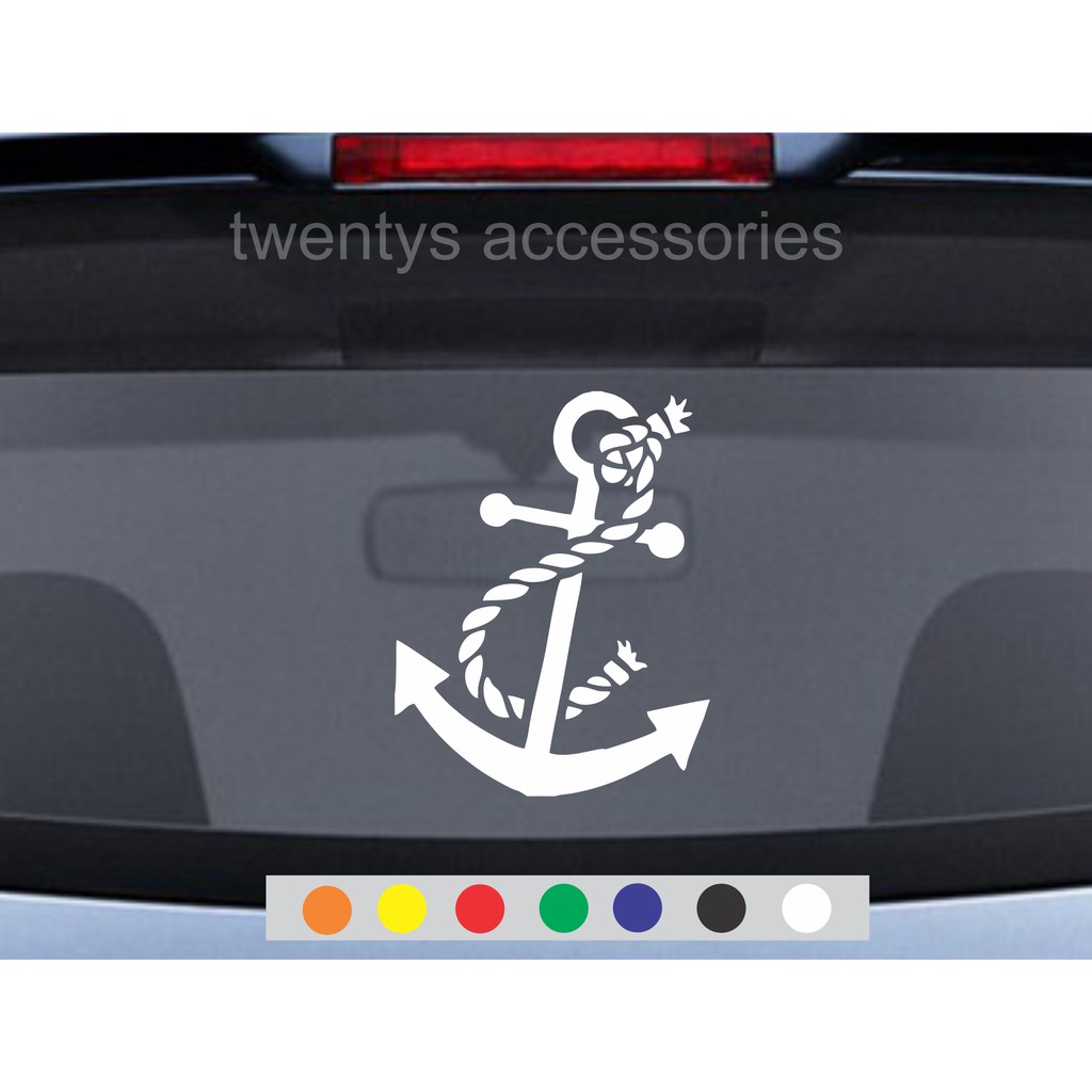 Jual stiker jangkar sticker kaca mobil stiker cutting | Shopee Indonesia