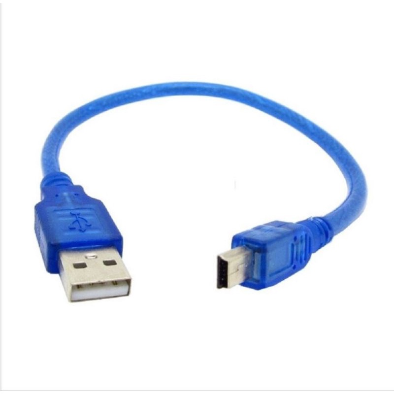 Jual KABEL USB 5PIN / USB MINI-B / USB 5 PIN BIRU TRANSPARAN PANJANG ...