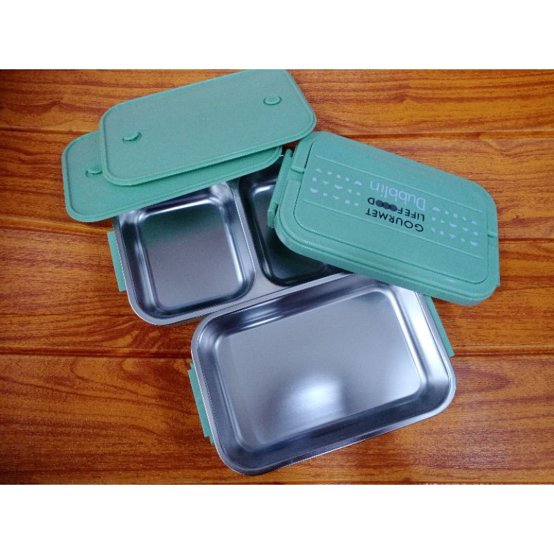 Jual Dubblin Duplex Lunch Box 2 susun / Tempat makan Dubblin Stenliess