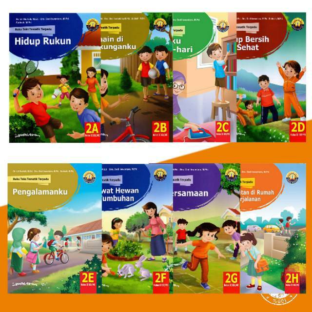 Jual Buku Teks Tematik Terpadu 2a 2b 2c 2d 2e 2f 2g 2h Kelas 2 Sdmi K13 Yudhistira Baru Dan 