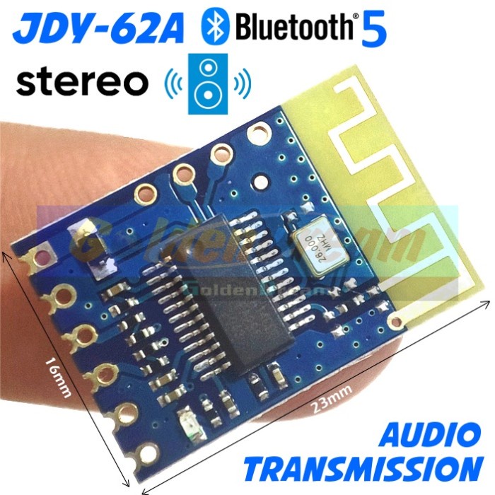 Jual JDY-62A Bluetooth 5.0 Stereo Audio Mini Wireless Module Arduino ...