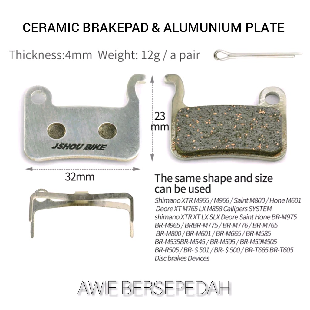 Jual Brake Pad Ceramic Shimano Deore Slx Xt Xtr Lx Saint Brakepad