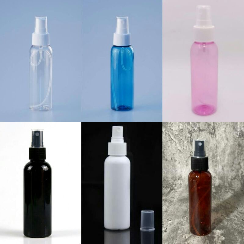 Jual Botol Spray tebal100ml bening/hitam/putih/pink/biru/amber face ...
