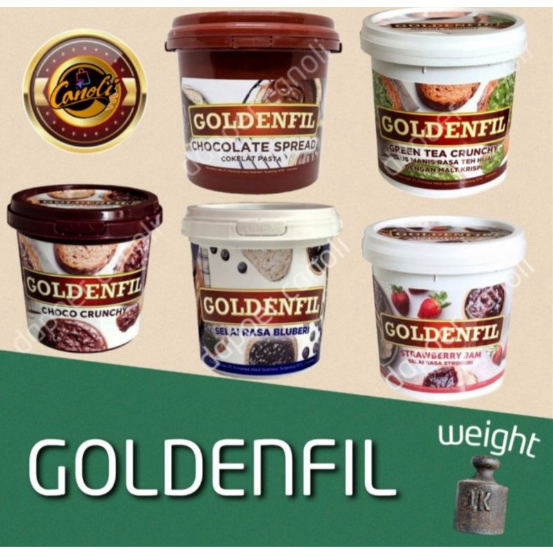 Jual goldenfil 1kg choco crunchy choco spread green tea strawberry ...