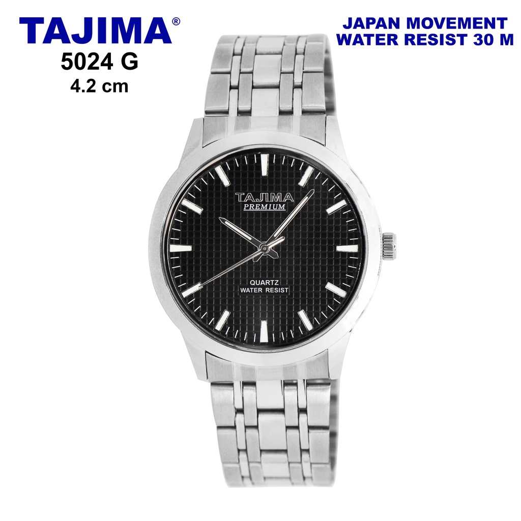 Jual Tajima Jam Tangan Pria Premium 5024 Silver Stainless Steel Water