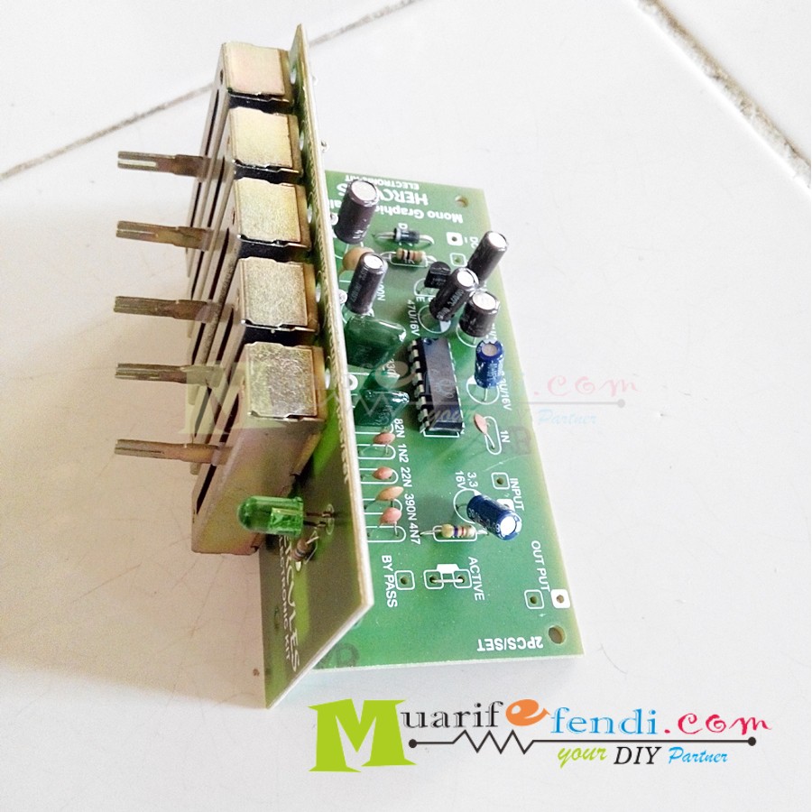 Jual Kit Equalizer Potensio Mono 5 Channel LA3600 besi geser Shopee