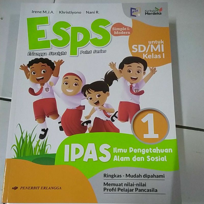 Jual ESPS IPAS KURIKULUM MERDEKA UNTUK SD KELAS 1 ERLANGGA ORIGINAL ...