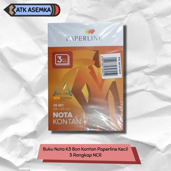 Jual Buku Nota K3 Bon Kontan Paperline Kecil 3 Rangkap NCR Atk | Shopee ...