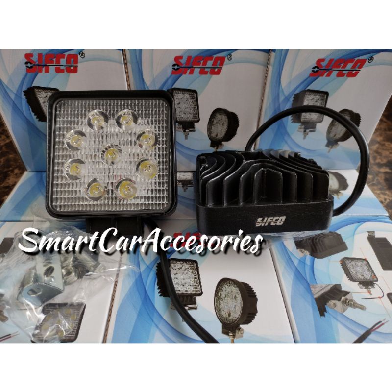 Jual Lampu Led Work Light Kerja Sorot Kabut Fog Lamp Led Mata Watt Kotak Bulat Sifco Tebal