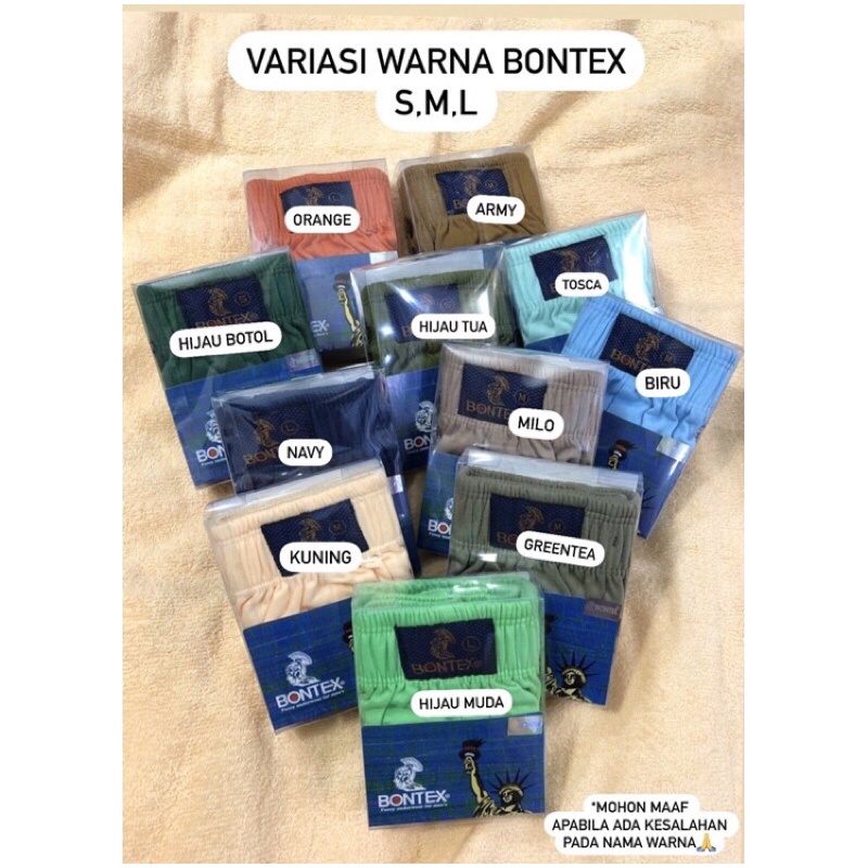 Jual 1pcs/ 3pcs Celana Dalam Pria Bontex Katun | Shopee Indonesia
