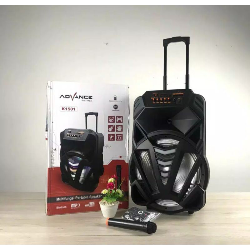 Jual Speaker aktif portable bluetooth Advance K1501 K1201 v2 with mic