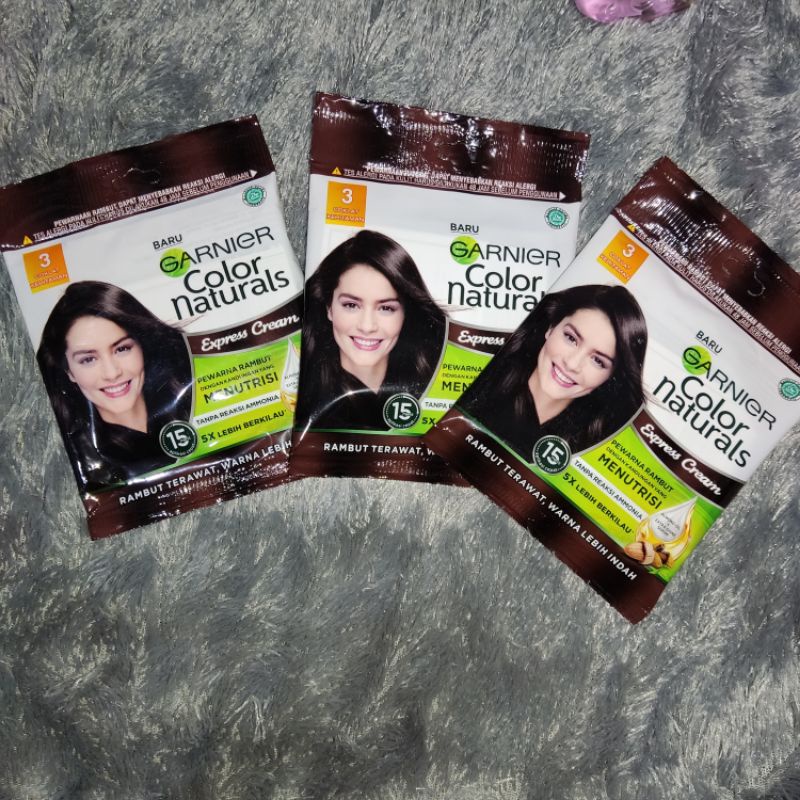 Jual Garnier Color Naturals Express Hair Color No 3 Coklat Kehitaman