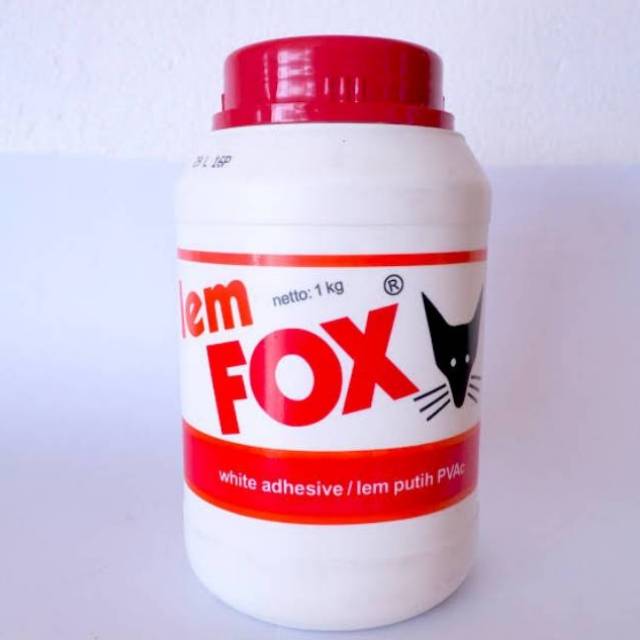 Jual Fox Pvac White Glue 1000 Gram 1 Kg Lem Putih Serbaguna Untuk Prakarya Kertas Kayu Kain 