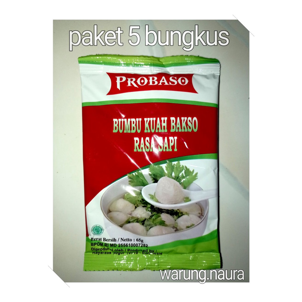 Jual Probaso Bumbu Kuah Bakso Paket 5 Bungkus Shopee Indonesia