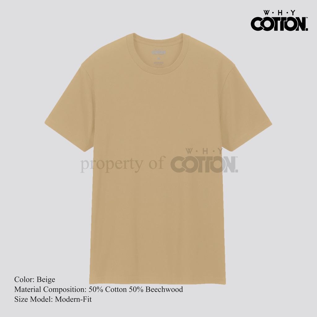 Jual Kaos Polos Premium WHYCOTTON Tencel™ Katun Modal UNISEX (NATURAL ...