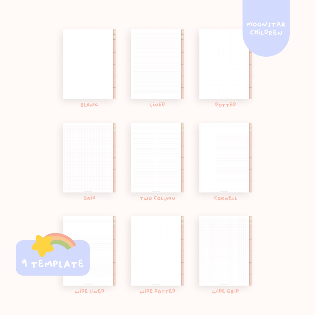 Jual Ester 5 Sections Tabs Digital Notebook BuJo Journal Note taking ...