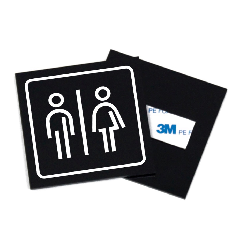 Jual Promo papan tanda toilet - toilet - acrylic sign system - logo ...