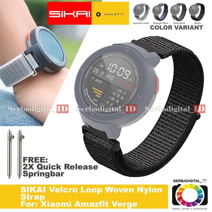 Jual rh101 SIKAI Velcro Loop Woven Nylon Strap for Xiaomi Huami Amazfit ...