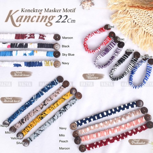 Jual Strap Konektor Makser Hijab Kancing Motif 22cm - Connector ...