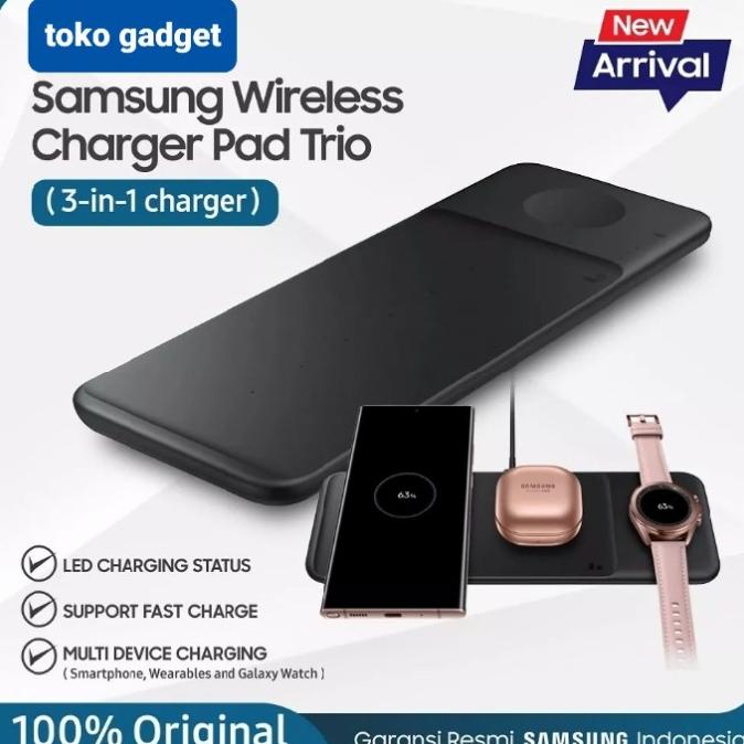 Jual Samsung Wireless Charger Trio Fast Charging 3in1 25W Galaxy Watch ...