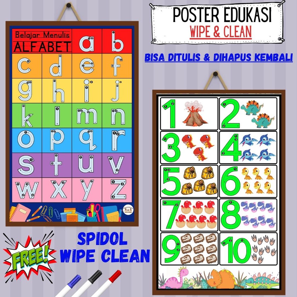 Jual Gambar Edukasi Anak Poster Edukasi Anak Balita TK PAUD SD Belajar ...