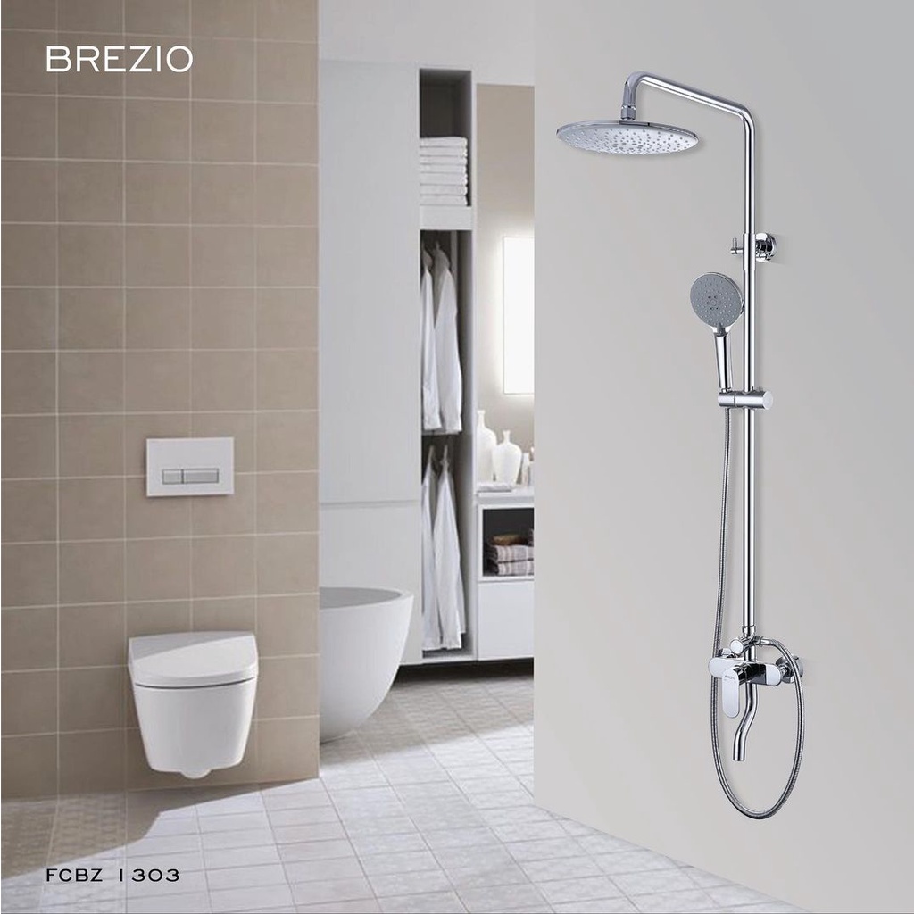 Jual BREZIO FCBZ 1303 SHOWER TIANG SET MIXER PANAS DINGIN CHROME KERAN ...