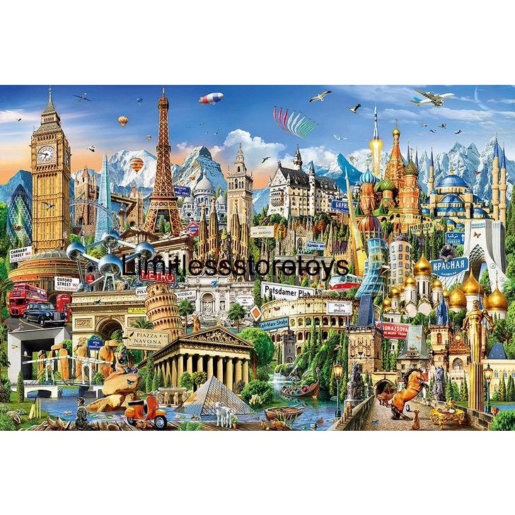 Jual Puzzle Jigsaw 1000 Pcs uk 50 x 75cm Tebal Puzzle | Shopee Indonesia