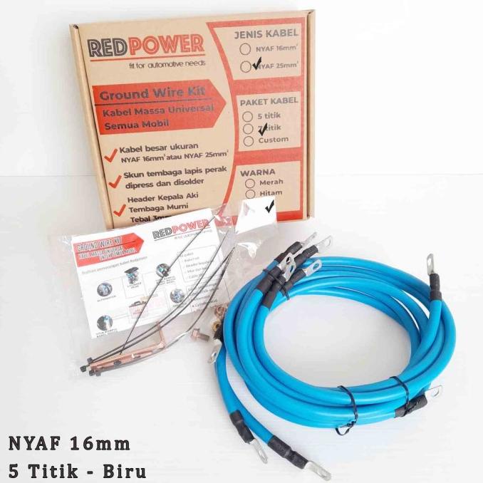 Jual Kabel Ground Grounding Premium NYAF 16mm 7 Dan 5 Titik RedPower Shopee Indonesia