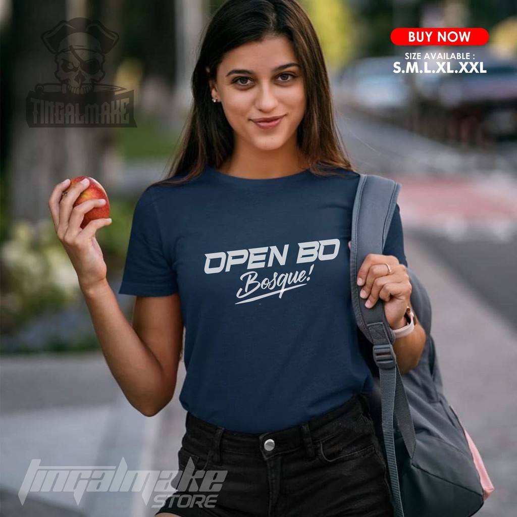 Jual Baju Open BO Bosque Unisex | Kaos Pria | Kaos Wanita Open BO Terlaris  | Shopee Indonesia