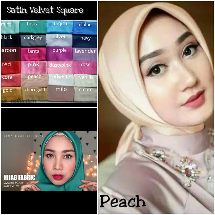 Jual Produk terbaru dan terlaris saat ini jilbab segiempat satin velvet