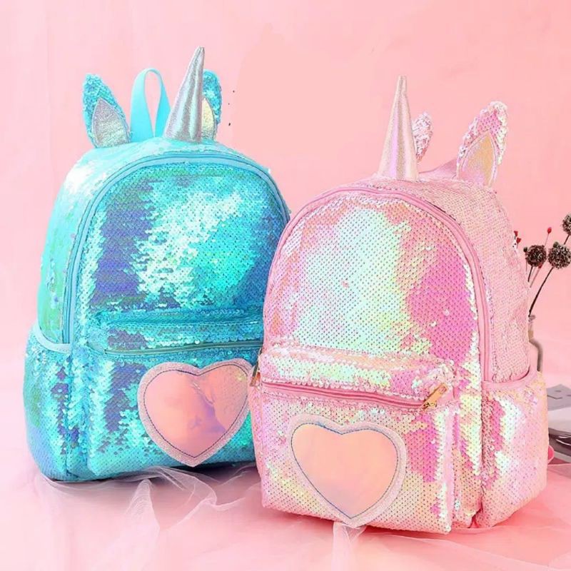 Jual rasnsel sequin murah/ ransl squin unik/tas ransl squin tanduk/ tas ...