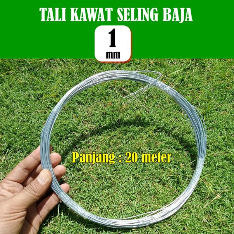 Jual Tali Kawat Seling Baja Mm Panjang Meter Shopee Indonesia