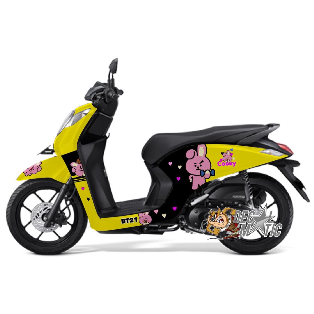 Jual Stiker Full Body Decal Motor Honda Genio Merah Putih Hitam - BT21 ...