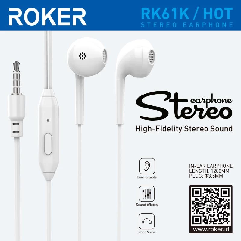 Handsfree/Earphone Roker HOT RK61K