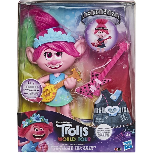 Jual DreamWorks Trolls World Tour - Pop to Rock Poppy Singing Doll - 2 ...