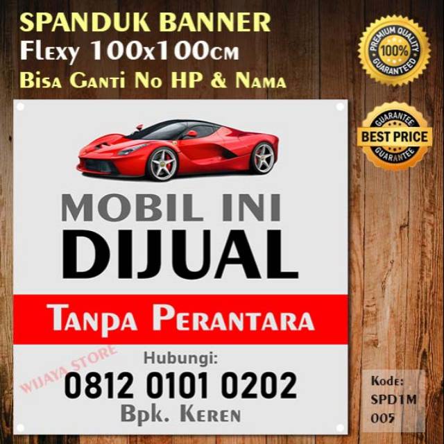 Jual Spanduk MOBIL DIJUAL -Custom Banner | Shopee Indonesia