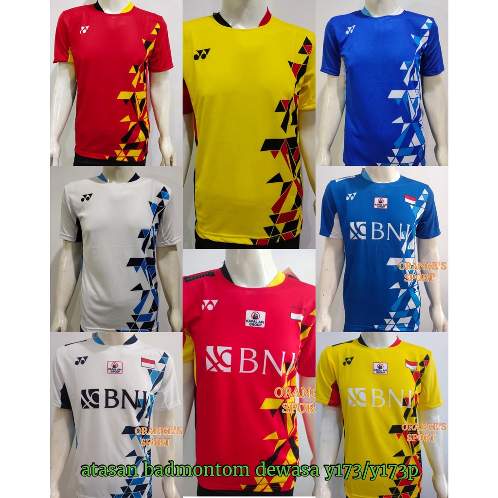 Jual ATASAN KAOS BADMINTON/ KAOS JERSEY BULUTANGKIS DEWASA Y173 ...