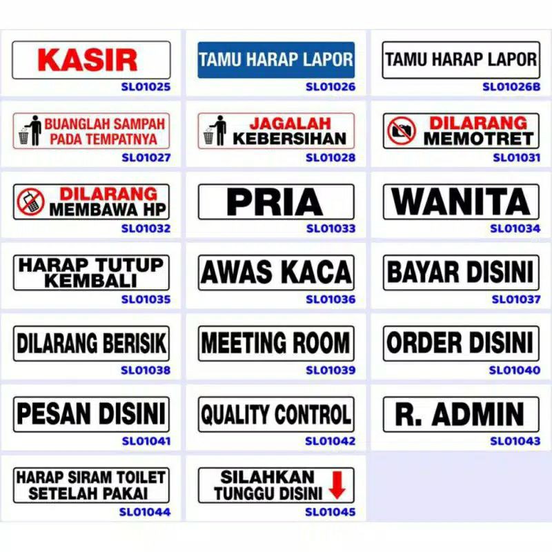 Jual Ltulisan label petunjuk Sign Label | Shopee Indonesia