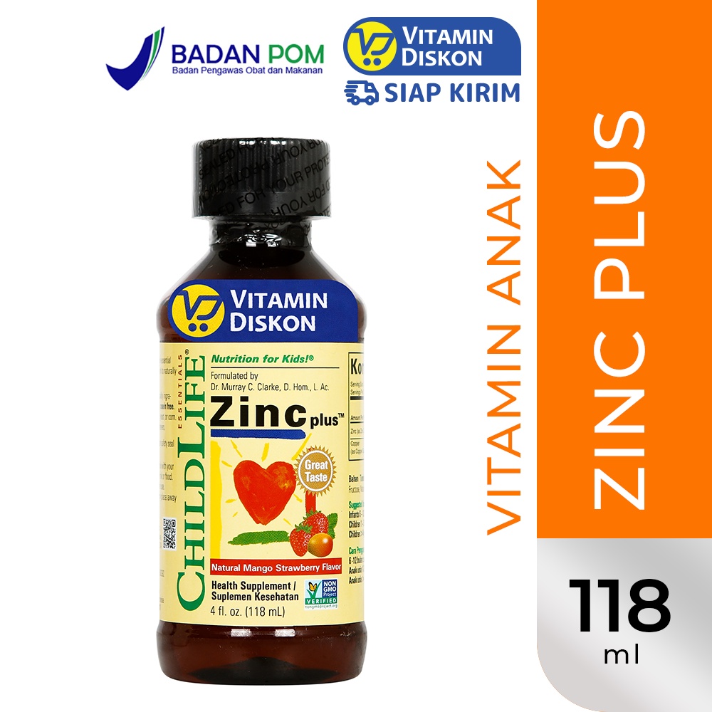 Jual CHILDLIFE ZINC PLUS NATURAL MANGO STRWABERRY FLAVOUR 118 ML ...