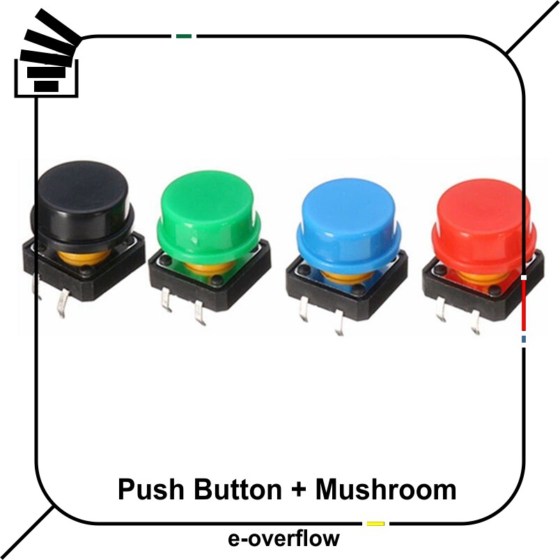 Jual Tactile Switch Push Button 12x12x7.3mm + Tutup | Shopee Indonesia