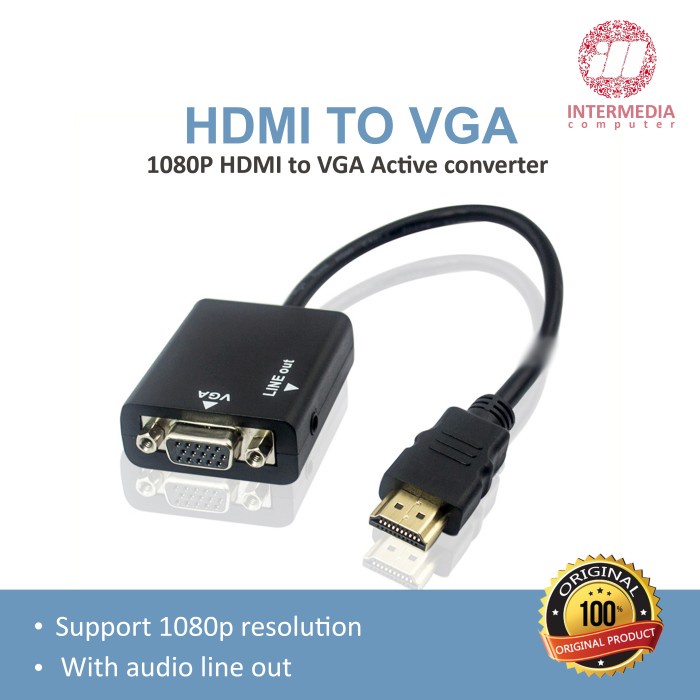 Jual Converter Hdmi To VGA (with Audio Port) Shopee Indonesia