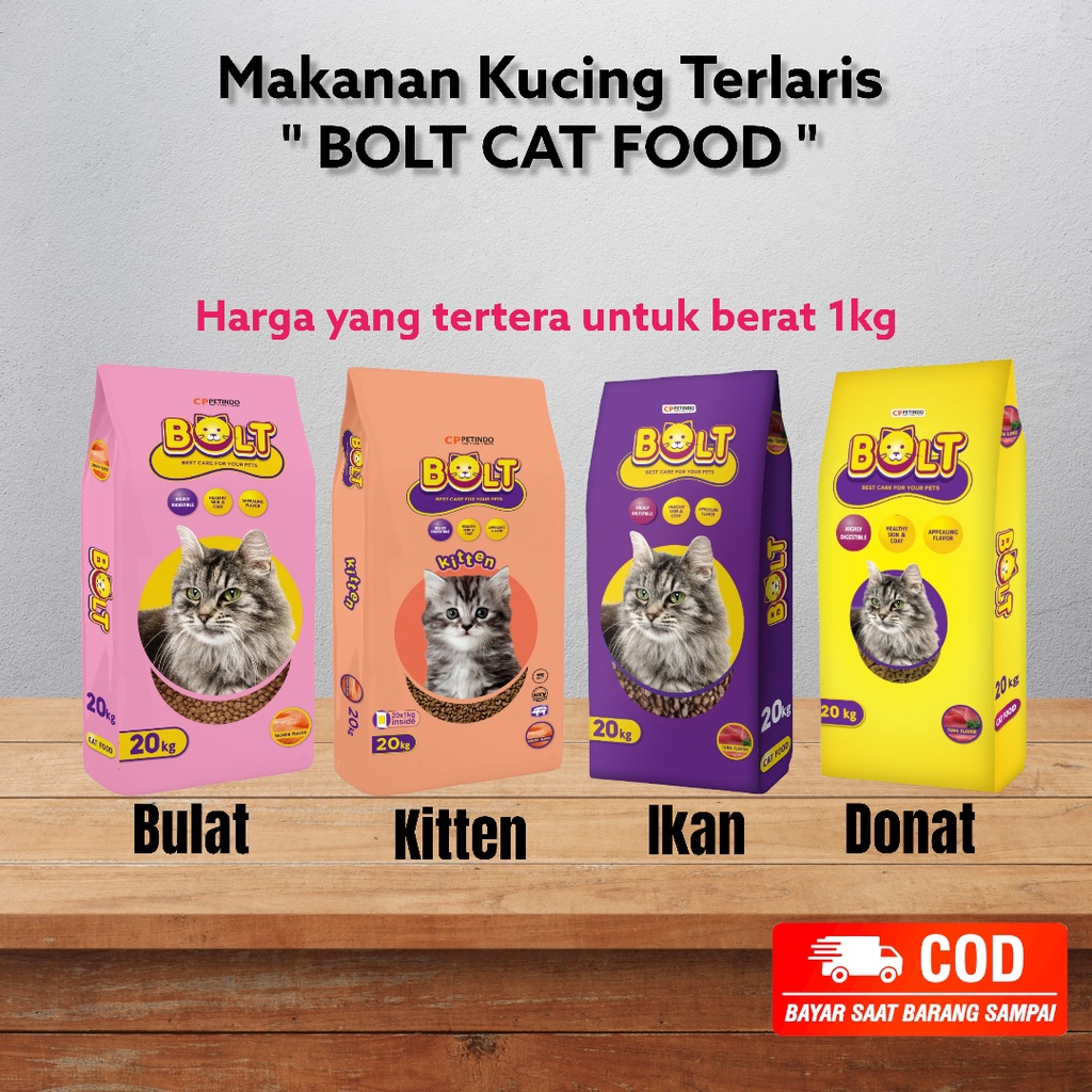 Jual Bolt Kucing Kg Pakan Kucing Kg Bold Original Shopee Indonesia