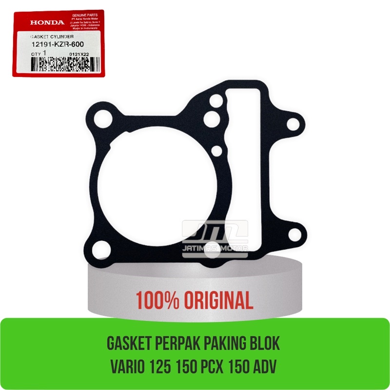 Jual Gasket perpak paking blok vario 125 150 pcx 150 adv 12191-KZR-600 ...