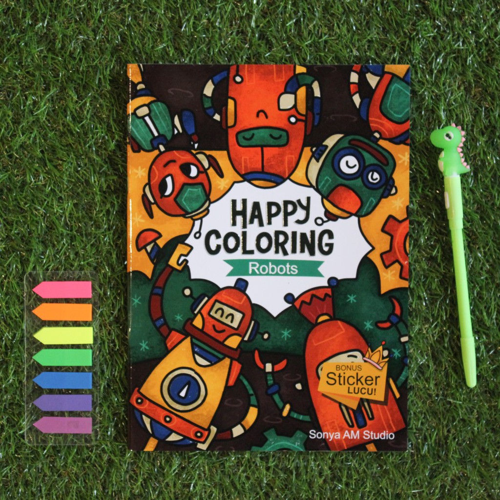 Jual BUKU ANAK / HAPPY COLORING: ROBOTS / BUKU MEWARNAI | Shopee Indonesia