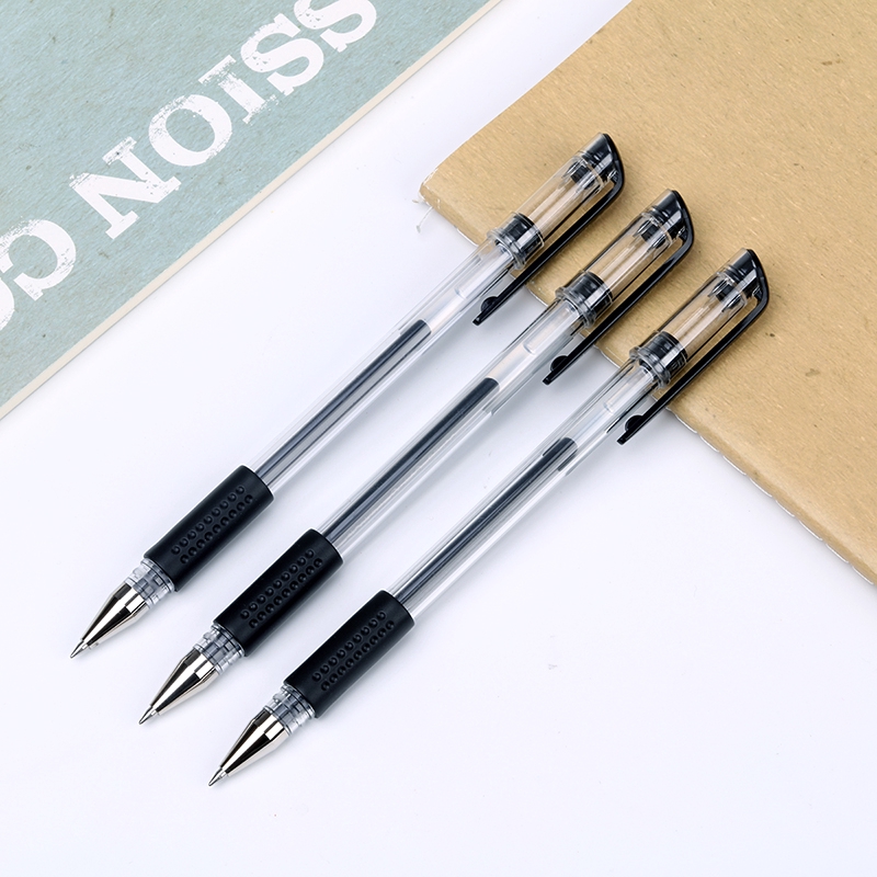 Deli Gel Pen Pulpen 0.5mm Ujung Tumpul Tinta Hitam/Biru/Merah Lembut dan Nyaman Dipakai 6600ES (8)