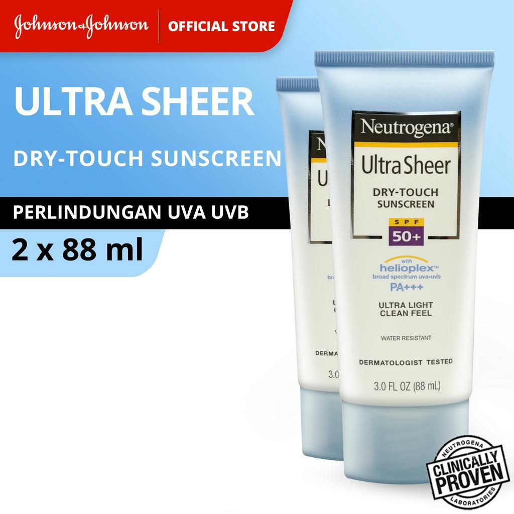 Jual Neutrogena Ultra Sheer Dry Touch Sunscreen Spf 50 Pelindung Tabir Surya 88 Ml Isi 2