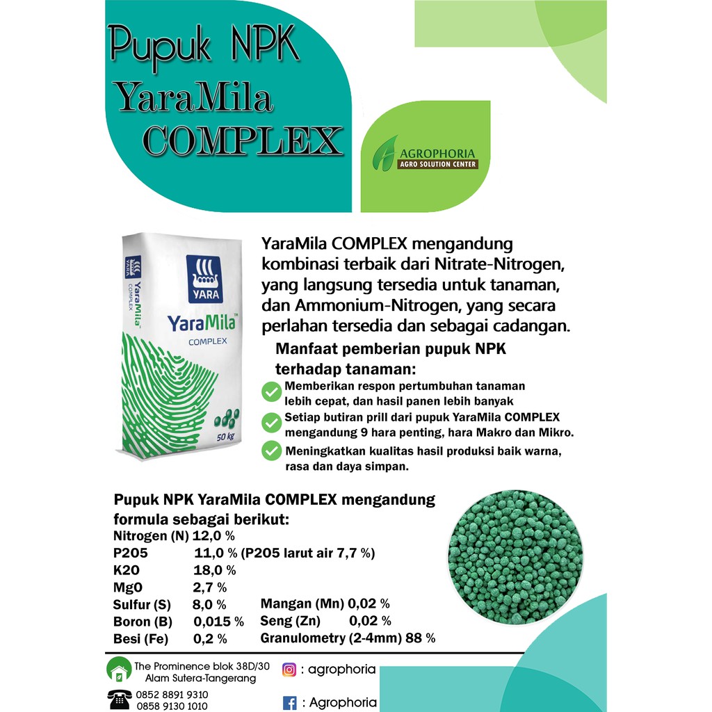 Jual Pupuk YARA Mila Complex Repack 1 KG | Shopee Indonesia
